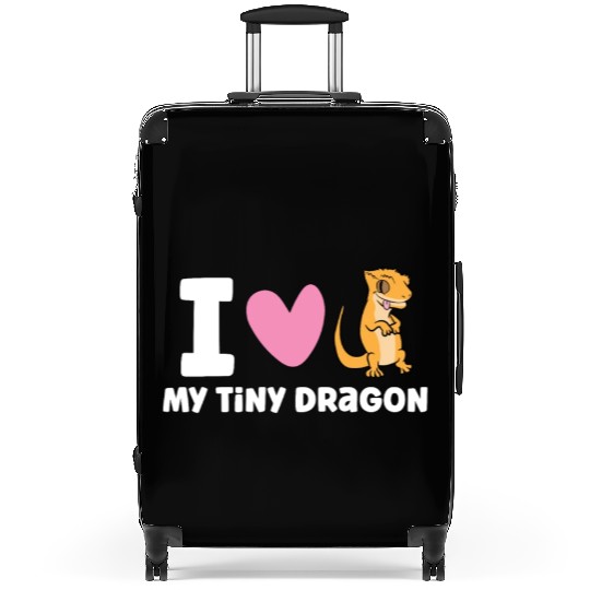 I Love My Tiny Dragon Reptile Pet Crested Gecko Suitcases