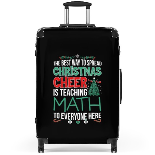 Math Teacher Christmas Cheer Suitcases