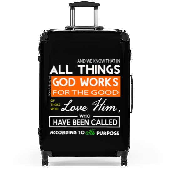 Romans 828 Christian Suitcases Bible Verse Faith Numbe