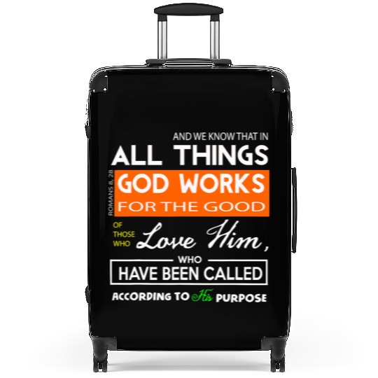 Romans 828 Christian Suitcases Bible Verse Faith Numbe
