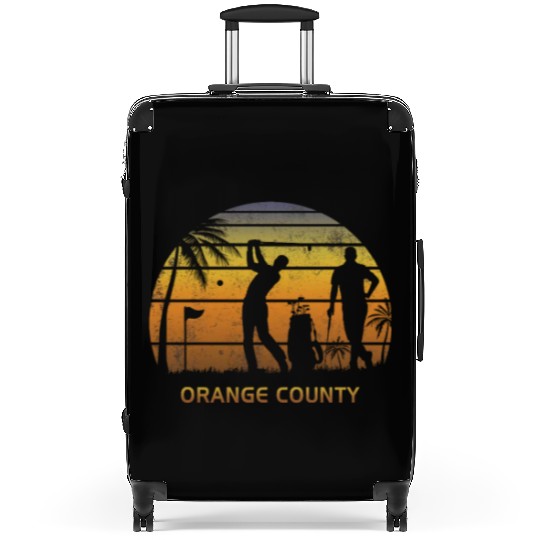Retro Orange County Golf Golfing Fan Golfer Gift Suitcases