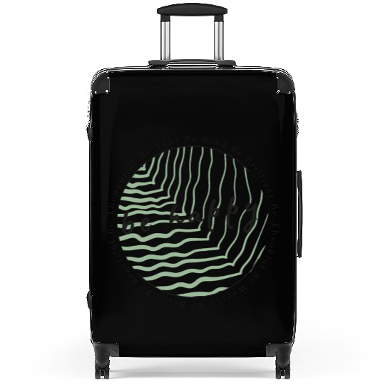 positive inspirational saying quote Be happy Suitcases