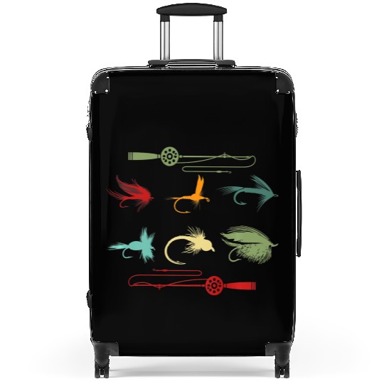 Trout Fly Fishing Nature Outdoor Fisherman Funny Suitcases