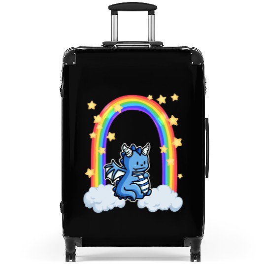 Dragon rainbow cloud stars Suitcases