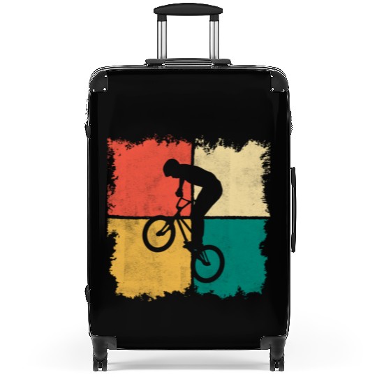 BMX Bike Stunts Retro Design Bicycle Riders BMX Suitcases