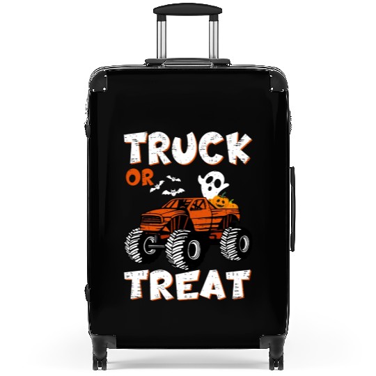Monster Truck Or Treat Halloween Spooky Pumpkin Suitcases