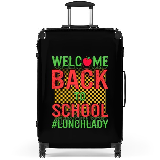 Back to School Suitcases, Lunch Lady Suitcases, Cafeteria