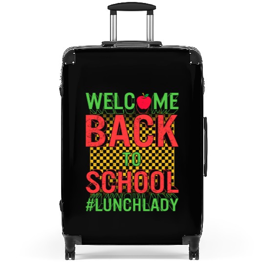 Back to School Suitcases, Lunch Lady Suitcases, Cafeteria