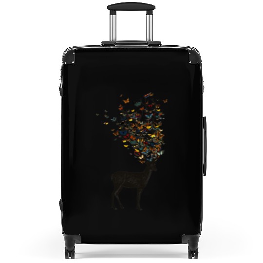 Wilds Nature Deer Butterflies Funny Natural Suitcases