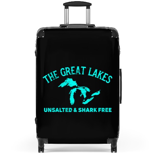 The Great Lakes Unsalted & Shark Free Michigan Vin Suitcases