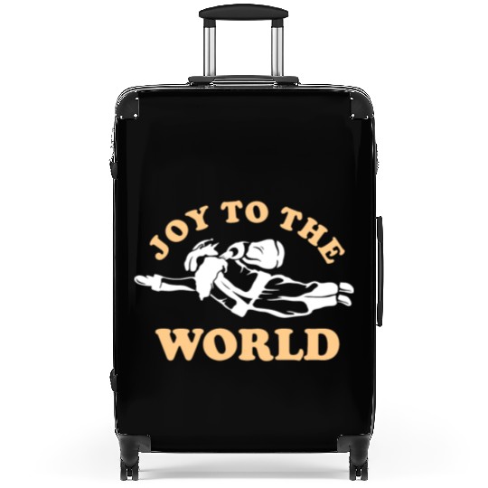 Joy To The World Santa Merry Christmas Holiday Suitcases