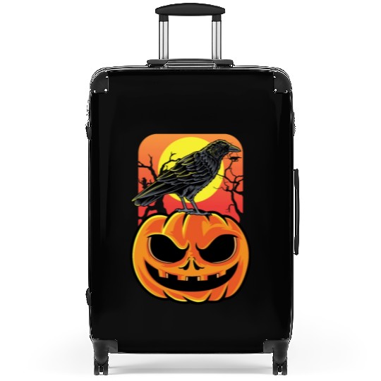 Crow Halloween Bird Watcher Gift Suitcases