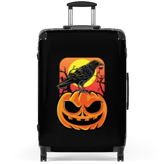 Crow Halloween Bird Watcher Gift Suitcases