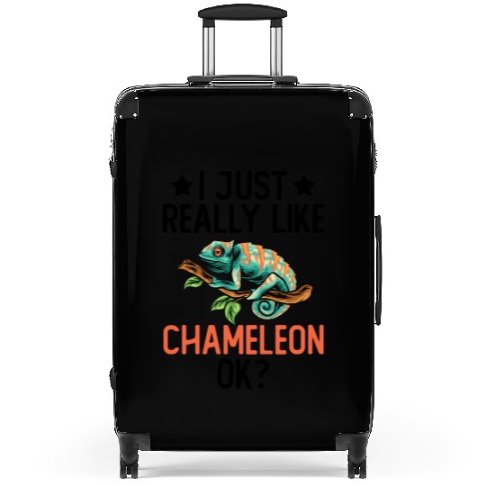 I Just Really Like Chameleon Lizard Reptile Pet Suitcases