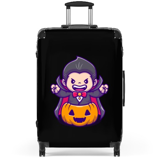 Vampire In A Creep Pumpkin - Halloween Suitcases
