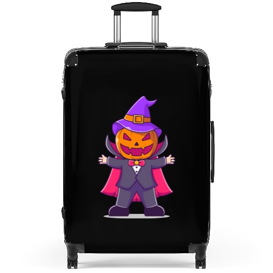 Vampire With Pumpkin Head - Halloween Suitcases