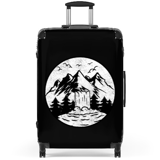 Nature Lover Mountains Forest Waterfall Hiking Suitcases