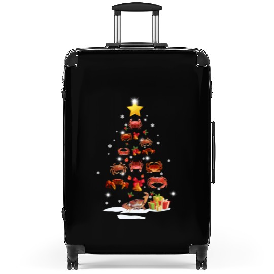 Crab Christmas Tree Crab Xmas Funny Gift Suitcases