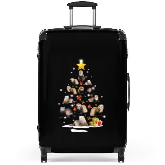 Ferret Christmas Tree Ferret Xmas Funny Gift Suitcases