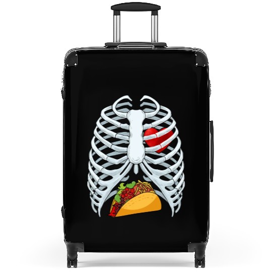 Funny Taco Skeleton Rib Cage Dad Halloween Costume Suitcases