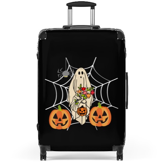 Halloween Costume Floral Ghost Pumpkin SpiderWeb Suitcases