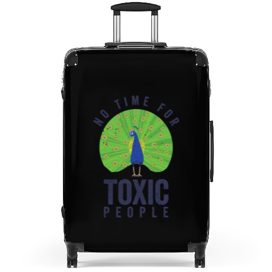 Peacock Positivity Peacock Fan Toxic People Nature Suitcases