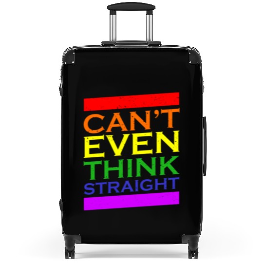 Can't Even Think Straight LGBT Gay Pride Rainbow Suitcases