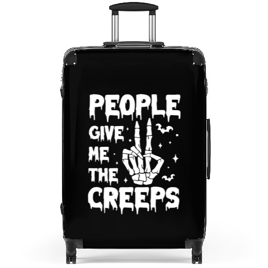 People Give Me The Creeps Halloween Horror Suitcases