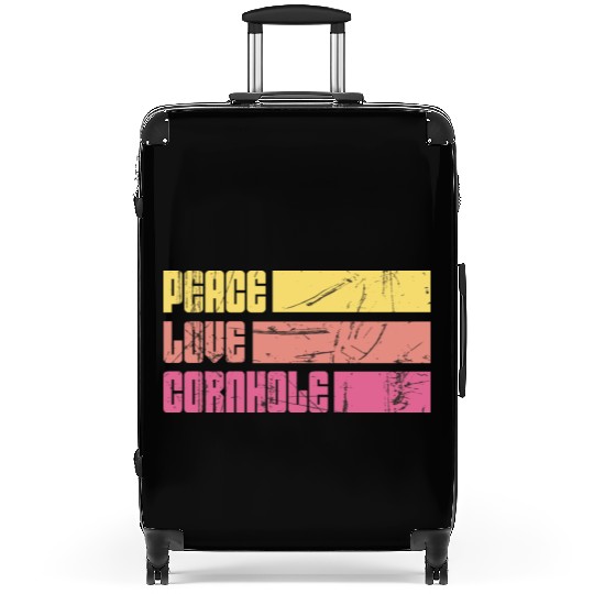 Peace Love Cornhole Suitcases