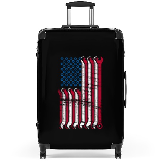 American Flag Mechanic Combination Wrenches Suitcases