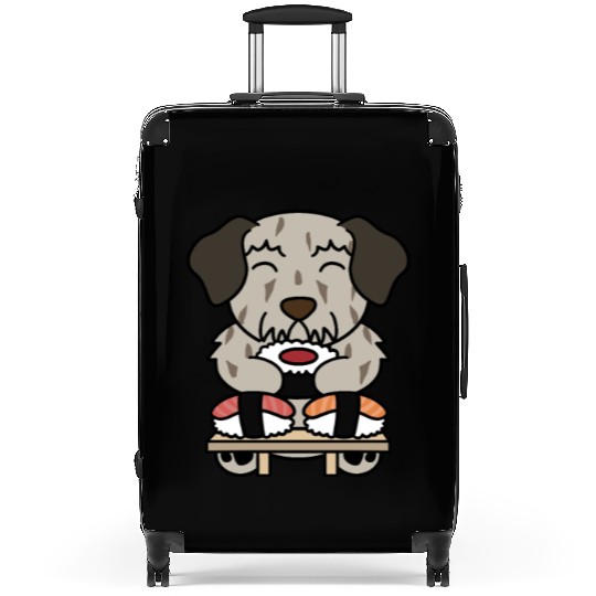 Sushi Lover Irish Wolfhound Suitcases