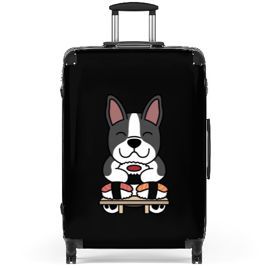 Sushi Lover Boston Terrier Suitcases