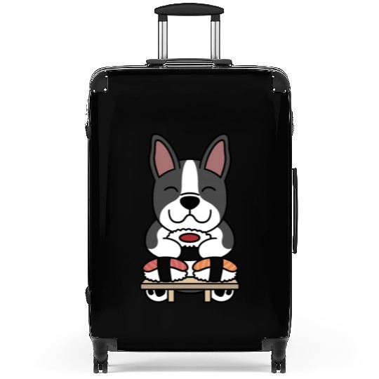 Sushi Lover Boston Terrier Suitcases