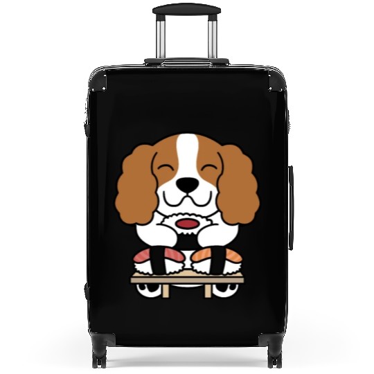 Sushi Lover Cavalier King Charles Spaniel Suitcases