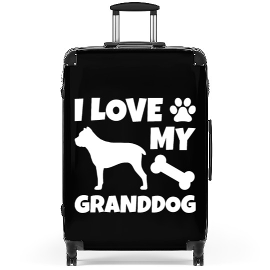 I Love My Granddog Cane Corso Suitcases
