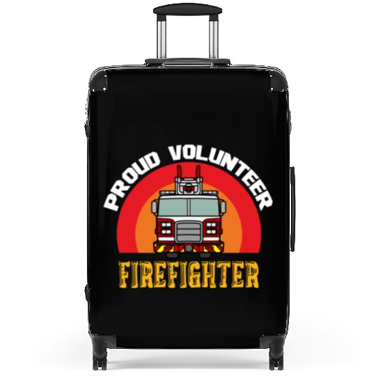 Proud Volunteer Firefighter Suitcases