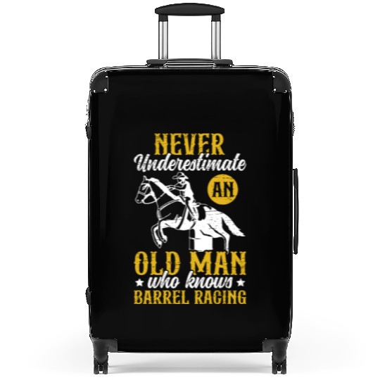 Old Man Barrel Racing Rodeo Equestrian Horse Suitcases