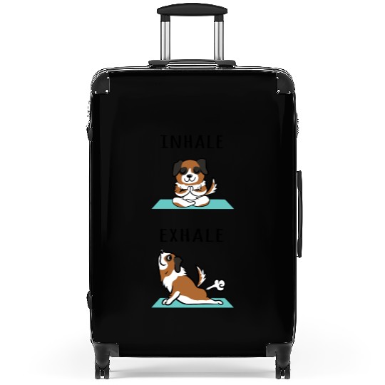 Yoga Inhale Exhale Saint Bernard Suitcases