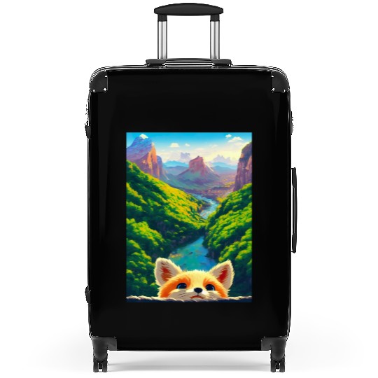 Mid Day Spring In The Valley Of Lauterbrunnen Suitcases