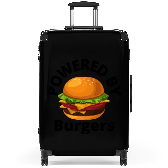Powered by Burgers - Fast Food Lover - Funny Beef Suitcases