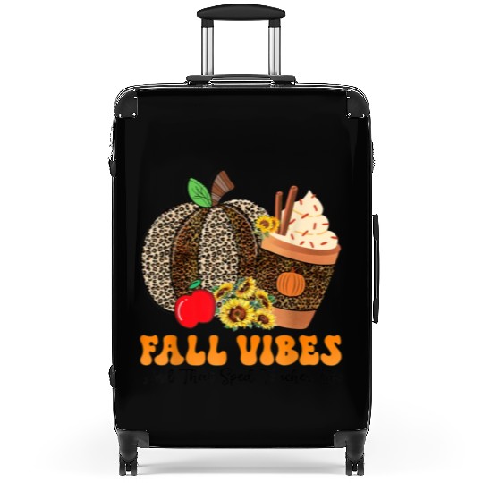 Groovy Fall Vibes Teacher Life Pumpkin Suitcases