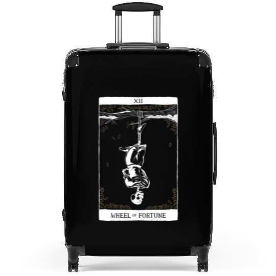 Wheel of Fortune Tarot Card Occult Goth Halloween Suitcases
