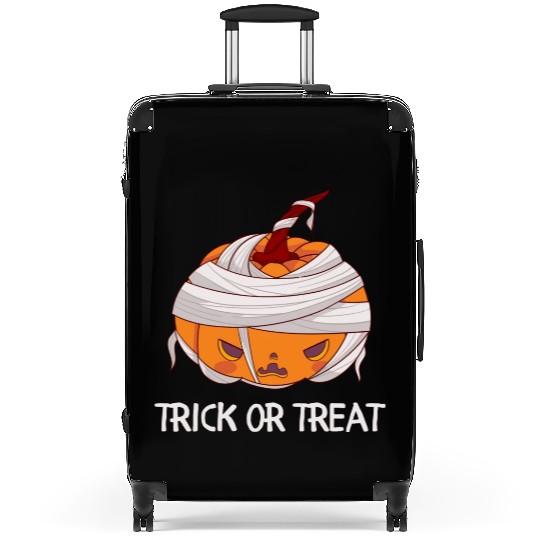 Trick or treat angry pumpkin Suitcases