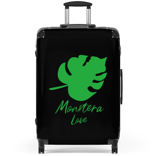 Monstera plant love leaf green gift idea Suitcases