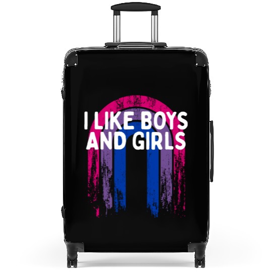 I Like Boys and Girls Bisexual LGBTQ Bi Pride Suitcases
