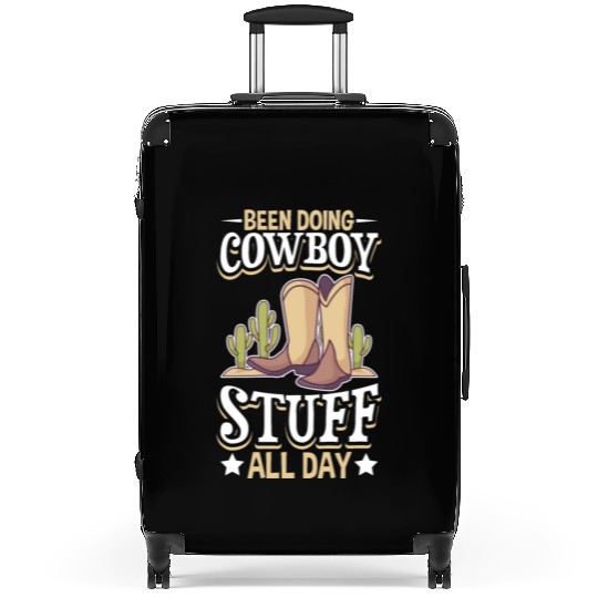 Cowboy Barn Bull Rider Rodeo Country Western Gift Suitcases