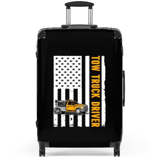 US Flag Tow Truck Driver Suitcases