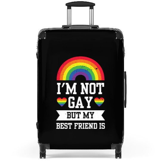 I'm Not Gay But My Friends Is Funny Rainbow Pride Suitcases