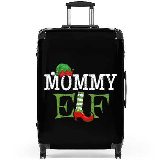 Mommy Christmas Elf Holiday Suitcases