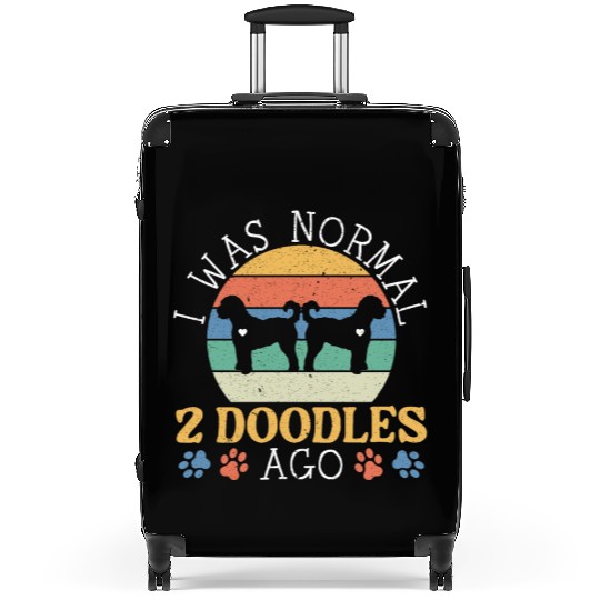 I Was Normal 2 Doodles Ago Goldendoodle Dog Owner Suitcases